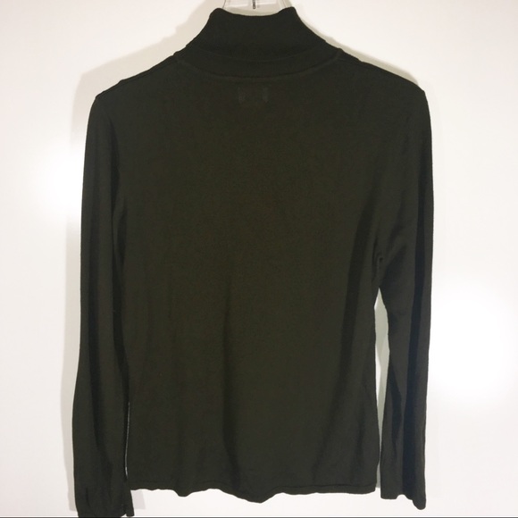 [Chico’s] Hunter Green Turtleneck Size 1 - Picture 4 of 5